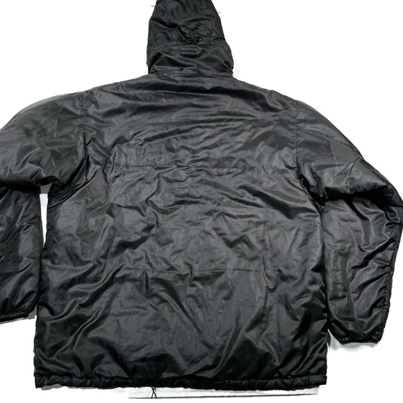 Patagonia Puff Ball Sweater VTG Mens Large Black Full Zip Hooded Puffer Jacket - Picture 9 of 10